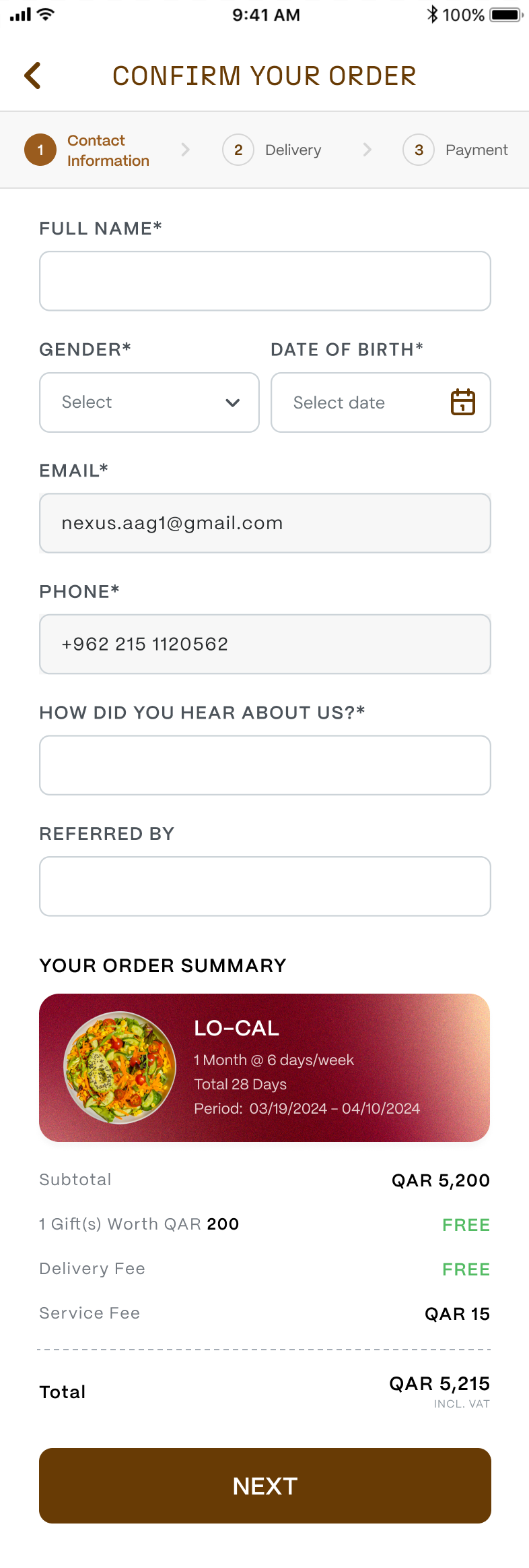 Order Confirmation